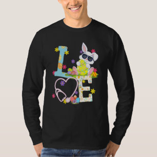 Nurse Love Stethoscope Scrub Life Nurse Bunny Egg  T-Shirt