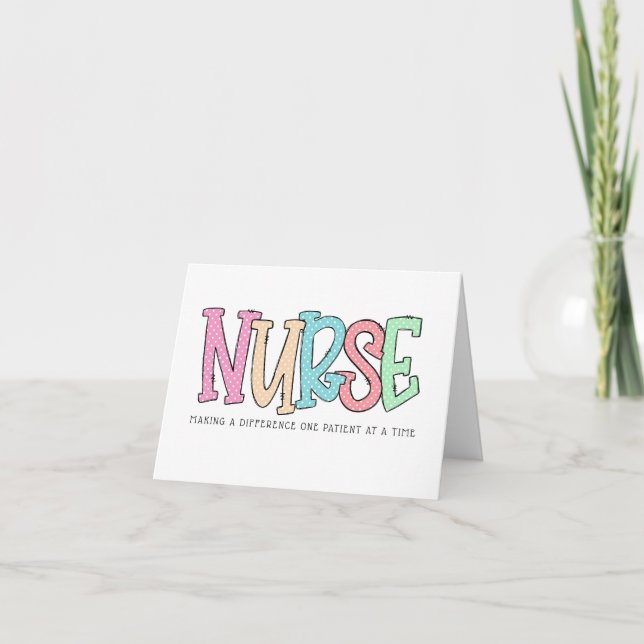 Nurse Making a Difference Thank You Card (Front)