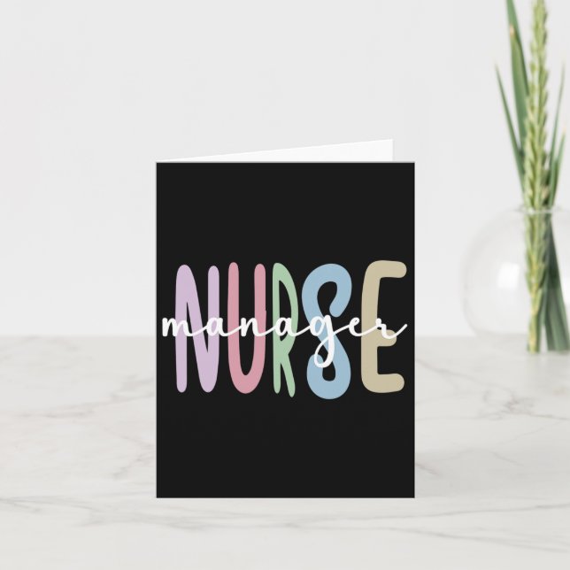 Nurse Manager Appreciation Nursing Nurse Manager  Card (Front)