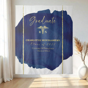 Nurse Medical Caduceus Graduation Backdrop Tapestry