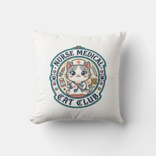 Nurse Medical Cat Funny Cat Lover Design - Nurse M Cushion