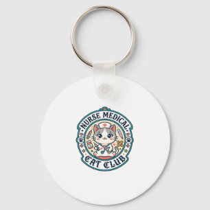 Nurse Medical Cat Funny Cat Lover Design - Nurse M Key Ring