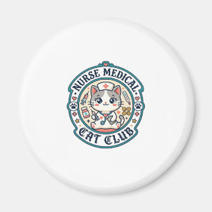 Nurse Medical Cat Funny Cat Lover Design - Nurse M Magnet