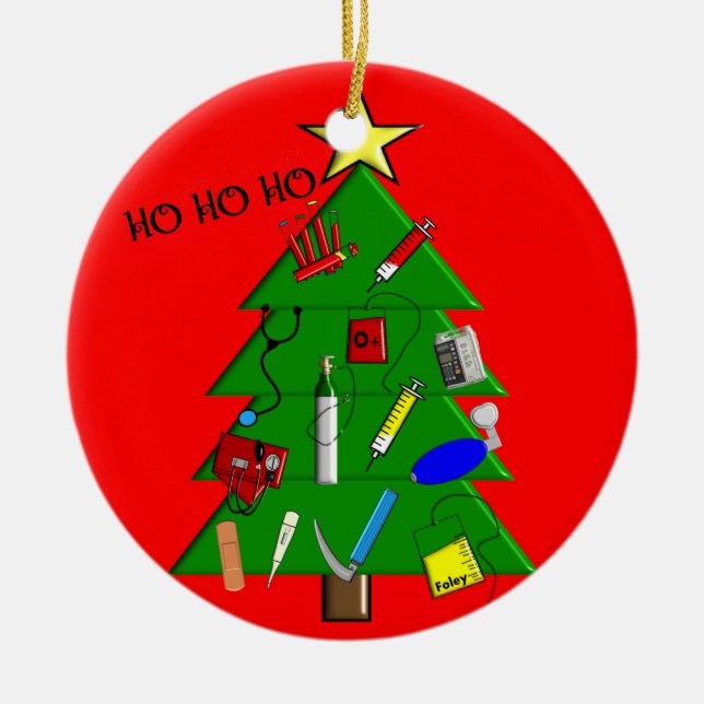 Nurse Medical Christmas Ornament (Front)
