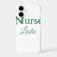 Nurse medical doctor add name text green blue sipl