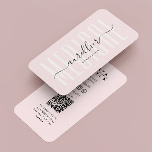 Nurse Medical Doctor Aesthetic Pink Modern Business Card
