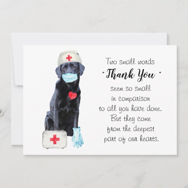 Nurse Medical Doctor Thank You Card (Front)