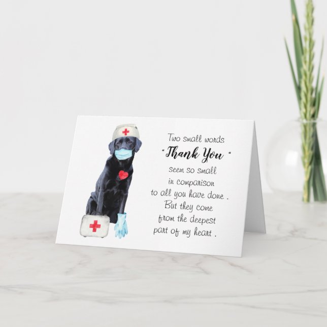 Nurse Medical Doctor Thank You Card (Front)