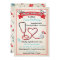 Nurse Medical Graduation Heart Stethoscope Invite