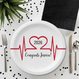 Nurse Medical Graduation Paper Plate