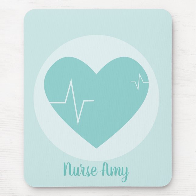 Nurse Medical Heart Mouse Mat (Front)