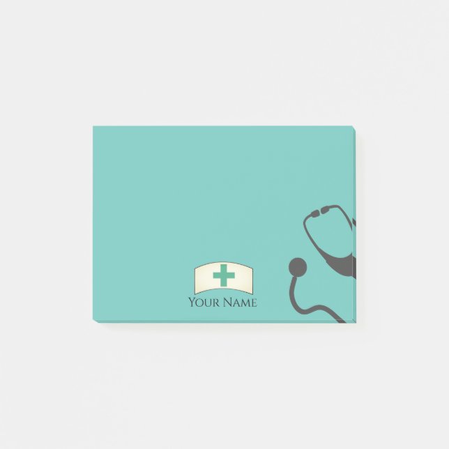 Nurse Medical Personalised Sticky Post-it Notes (Front)