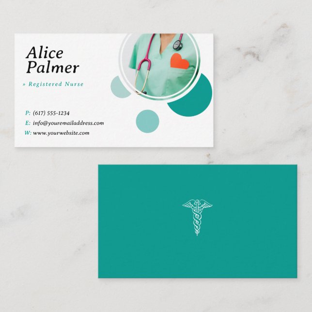 Nurse | Medical Professional Business Card (Front/Back)