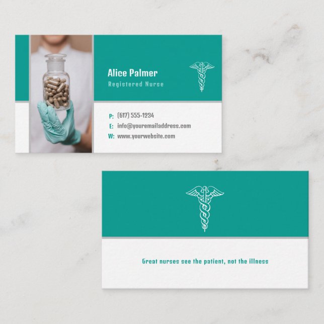 Nurse | Medical Professional Business Card (Front/Back)