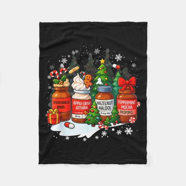 Nurse Medical Profol Ativan Haldo Christmas Health Fleece Blanket (Front)