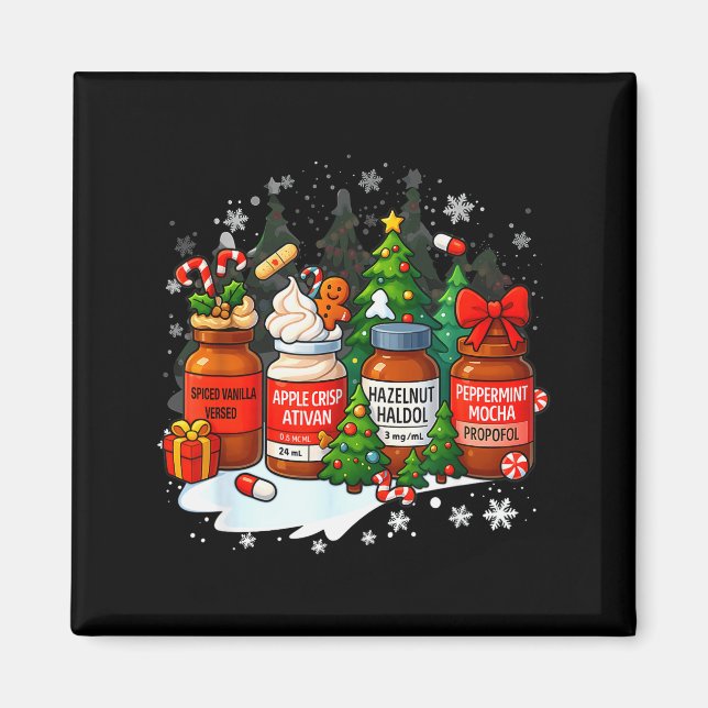 Nurse Medical Profol Ativan Haldo Christmas Health Magnet (Front)