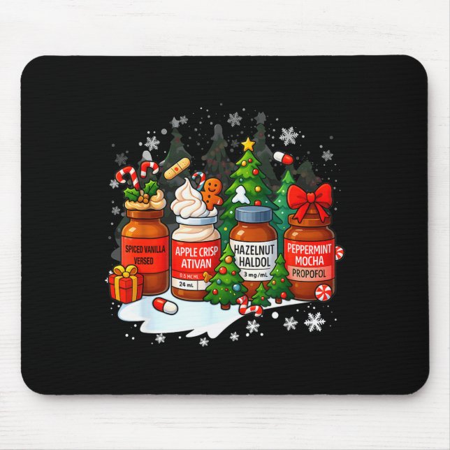 Nurse Medical Profol Ativan Haldo Christmas Health Mouse Mat (Front)