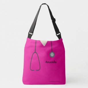 Nurse Medical Scrubs Hot Pink AOPLCB Crossbody Bag