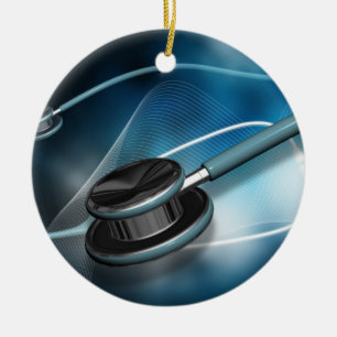 Nurse Medical Stethoscopes Ceramic Tree Decoration