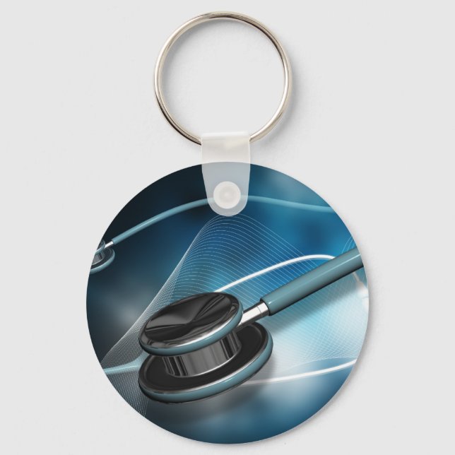 Nurse Medical Stethoscopes Key Ring (Front)