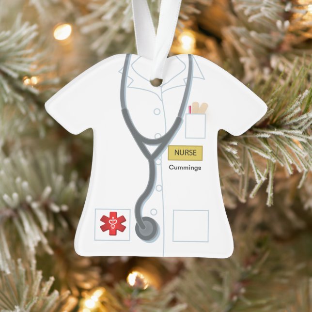Nurse Medical Uniform Personalised Novelty Acrylic Ornament (Tree)