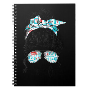 Nurse Messy Bun Nursing Life Rn Lpn Cna Healthcare Notebook