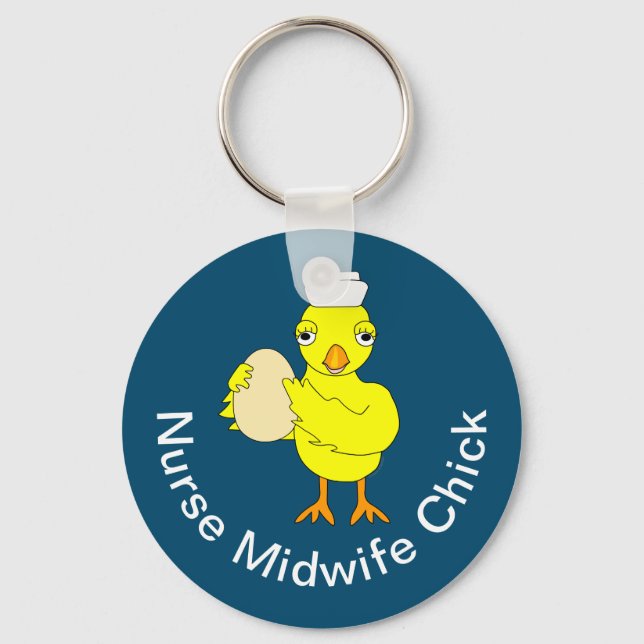 Nurse Midwife Chick Key Ring (Front)