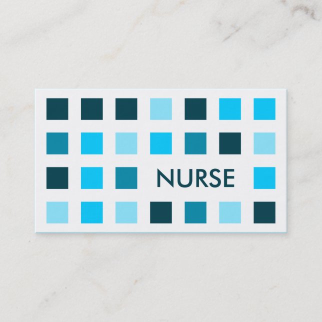 NURSE (mod squares) Business Card (Front)