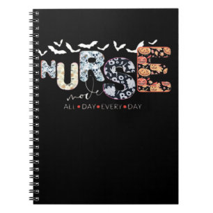 Nurse Mode All Day Every Day Halloween Design Clas Notebook