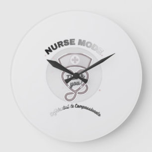Nurse Mode Thank You Heart Stethoscope Design Large Clock