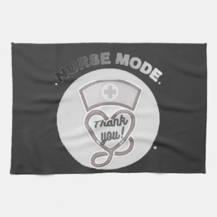 Nurse Mode Thank You Heart Stethoscope Design Tea Towel