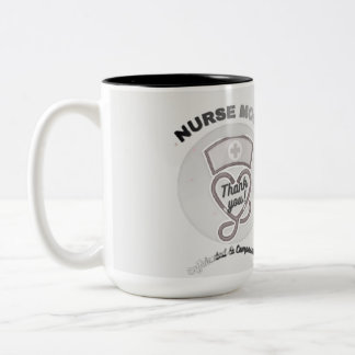 Nurse Mode Thank You Heart Stethoscope Design Two-Tone Coffee Mug