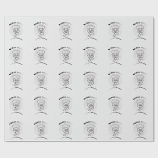 Nurse Mode Thank You Heart Stethoscope Design Wrapping Paper