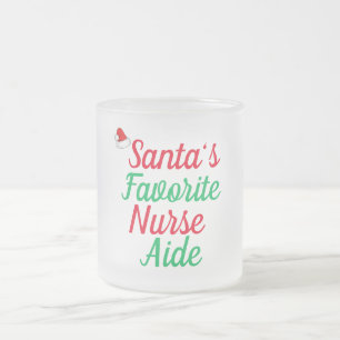 Nurse Mum Appreciation Christmas Present Festive Frosted Glass Coffee Mug