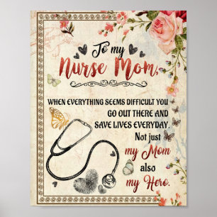 Nurse Mum Gifts Letter To My Nurse Mum Poster