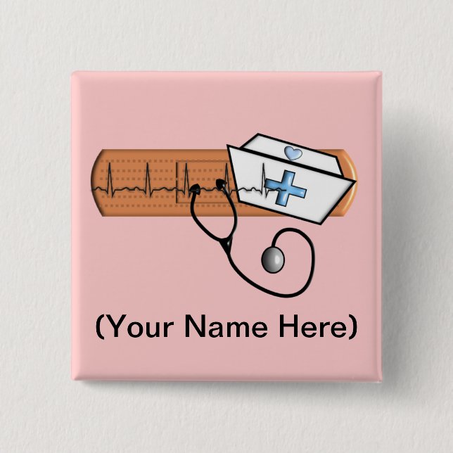 Nurse Name Badge (Add Your Nam) (Front)