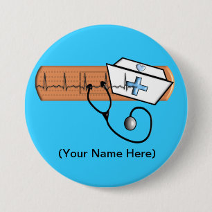 Nurse Name Badge (Add Your Name) BLUE