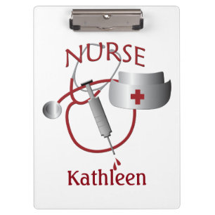 Nurse Name Nurses Cute Custom Clipboard