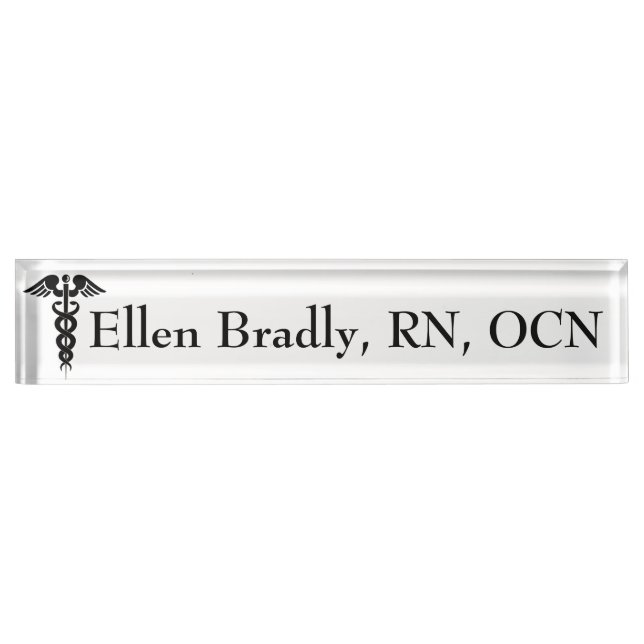 Nurse nameplate for desk (Front)