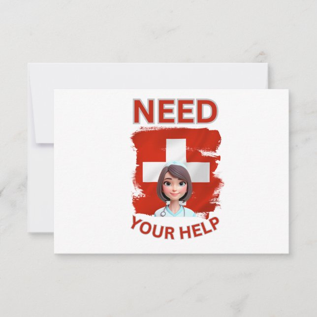 Nurse need your help thank you card (Front)