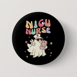 Nurse Neonatal Intensive Care Unit Ghost Funny Hal 6 Cm Round Badge