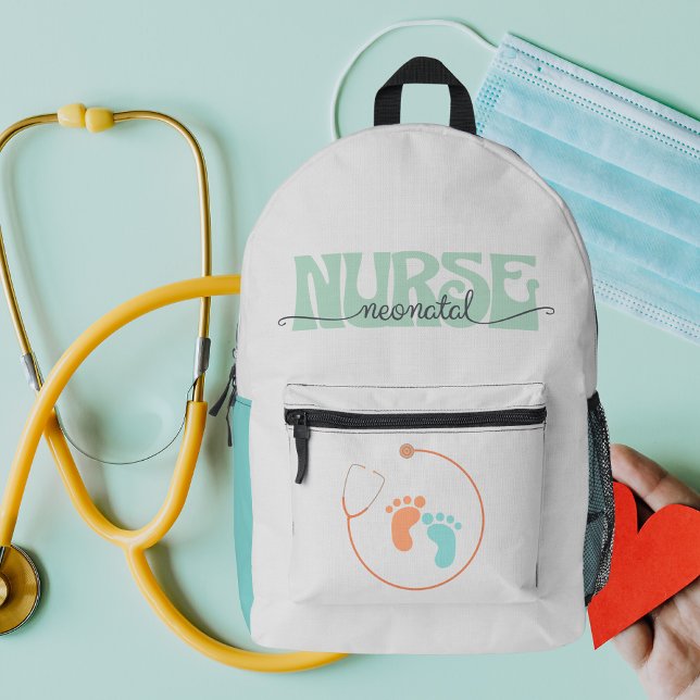 Nurse Neonatal Personalised Medical Name On Printed Backpack (Creator Uploaded)