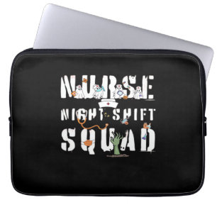 Nurse Night Shift Halloween Squad Classic T-Shirt Laptop Sleeve