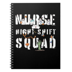 Nurse Night Shift Halloween Squad Classic T-Shirt Notebook