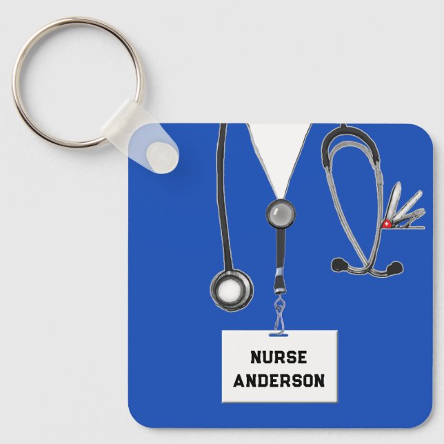 Nurse Novelty Gift Key Ring (Front)