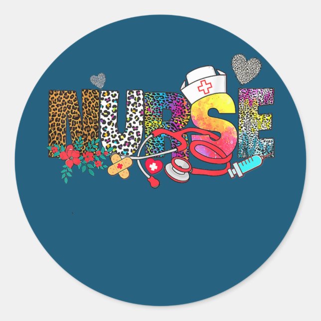 Nurse Nurse Graduation rn Nurses Nursing School Classic Round Sticker (Front)