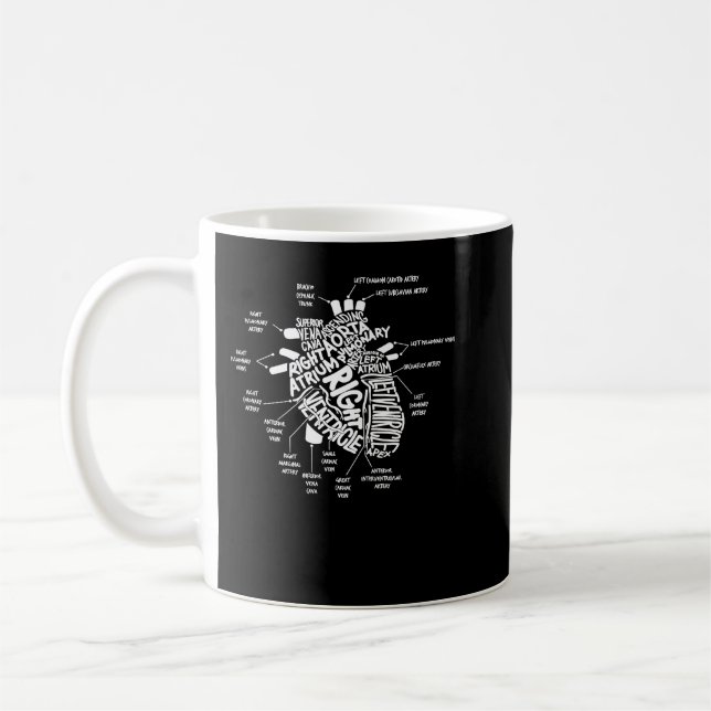 Nurse Nursery Anatomical Heart T Anatomical Heart  Coffee Mug (Left)