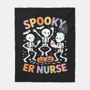 Nurse Nursing Cute Halloween Spooky Essential T-Sh Fleece Blanket