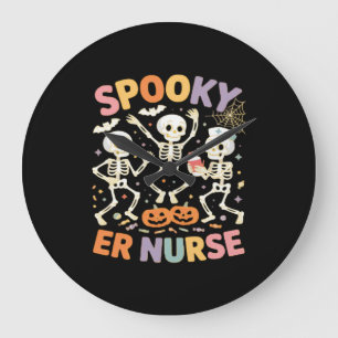 Nurse Nursing Cute Halloween Spooky Essential T-Sh Large Clock