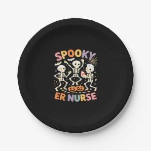 Nurse Nursing Cute Halloween Spooky Essential T-Sh Paper Plate